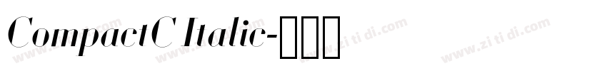 CompactC Italic字体转换
